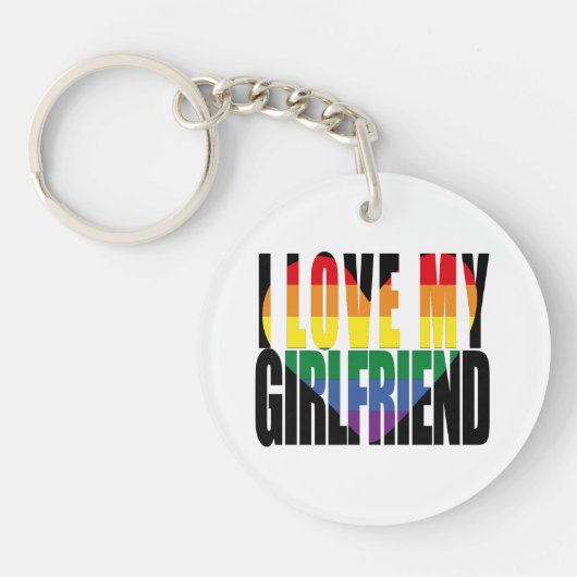 I Liebe Mein Freund Herzrasen Custom Foto Schlüsselanhänger (Vorderseite)