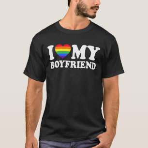 I Liebe Mein Freund Lgbt Gay Boyfriend Niedlich Lg T-Shirt