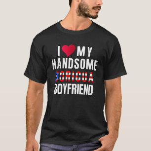 I Liebe Mein Freund Puerto Rico Flag Camiseta Bori T-Shirt