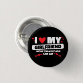 I Liebe mein Freundin Herz Button (Vorne & Hinten)