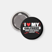 I Liebe mein Freundin Herz Magnet (Vorderseite/Rückseite)
