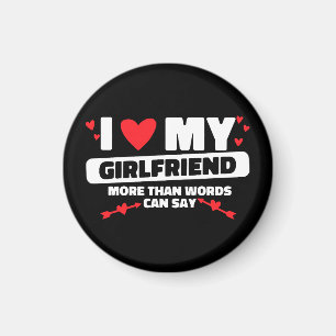 I Liebe mein Freundin Herz Magnet
