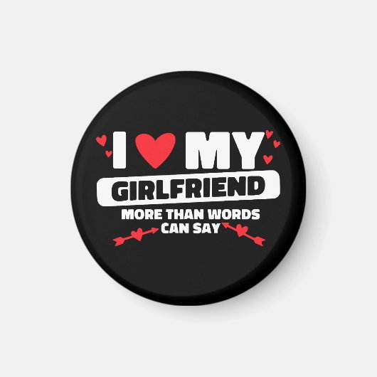 I Liebe mein Freundin Herz Magnet (Vorne)