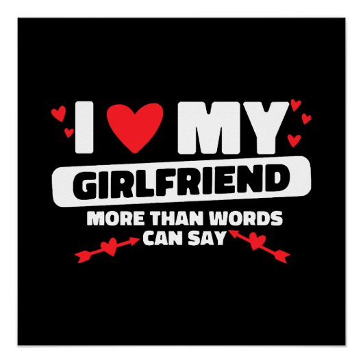 I Liebe mein Freundin Herz Poster (Vorderseite)