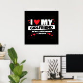 I Liebe mein Freundin Herz Poster (Heimbüro)