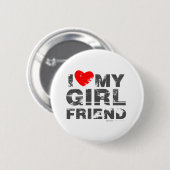 I Liebe mein Freundin-Vintages Valentinstagherz Button (Vorne & Hinten)