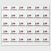 I Liebe mein Friseur Geschenkpapier (Flach)