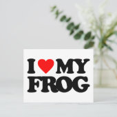 I LIEBE MEIN FROG POSTKARTE (Stehend Vorderseite)