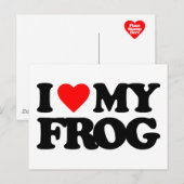I LIEBE MEIN FROG POSTKARTE (Vorne/Hinten)