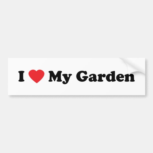 I Liebe mein Garten Autoaufkleber (Vorne)