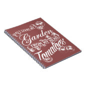 I Liebe mein Garten (weißer Text) Notizblock (Rechte Seite)