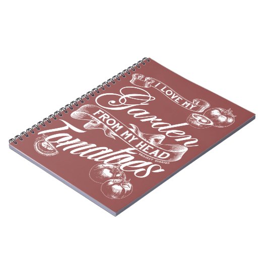 I Liebe mein Garten (weißer Text) Notizblock (Linke Seite)