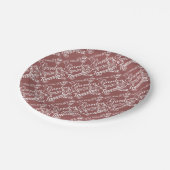 I Liebe mein Garten (weißer Text) Pappteller (Schrägansicht)