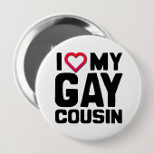 I LIEBE MEIN GAY COUSIN -.pnng Button (Vorne & Hinten)