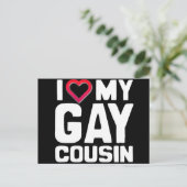 I LIEBE MEIN GAY COUSIN - -.pnng Postkarte (Stehend Vorderseite)