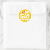 I LIEBE MEIN GAY-FREUND - -.pnng Runder Aufkleber (Tasche)
