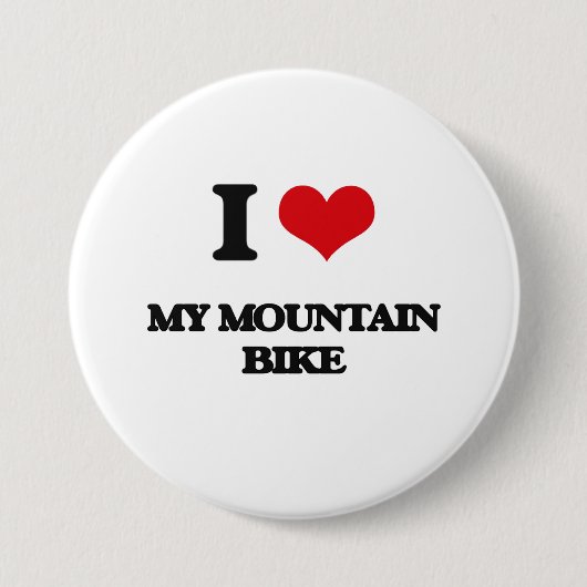 I Liebe mein Gebirgsfahrrad Button (Vorderseite)