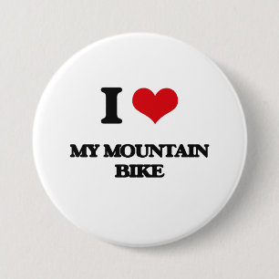 I Liebe mein Gebirgsfahrrad Button