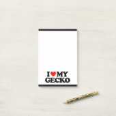 I LIEBE MEIN GECKO POST-IT KLEBEZETTEL (Auf Schreibtisch)