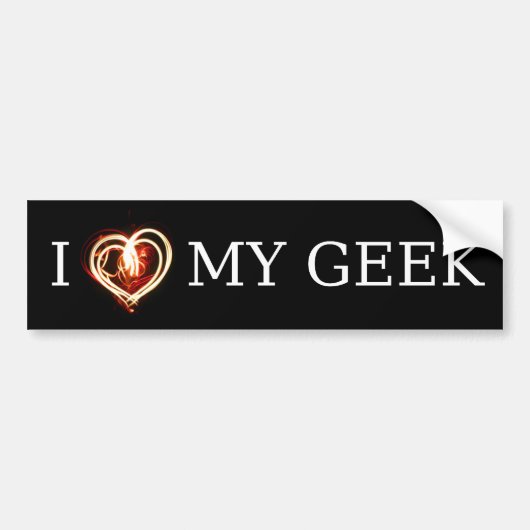 I LIEBE MEIN GEEK AUTOAUFKLEBER (Vorne)