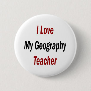 I Liebe mein Geografie-Lehrer Button