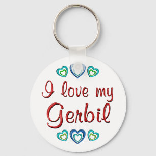 I Liebe mein Gerbil Schlüsselanhänger