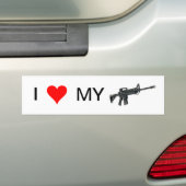I Liebe mein Gewehr (AR-15) Autoaufkleber (Auf Auto)