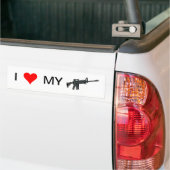 I Liebe mein Gewehr (AR-15) Autoaufkleber (Auf Lkw)