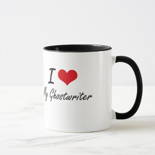 I Liebe mein Ghostwriter Tasse (Rechts)