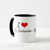 I Liebe mein Ghostwriter Tasse (Vorderseite Links)