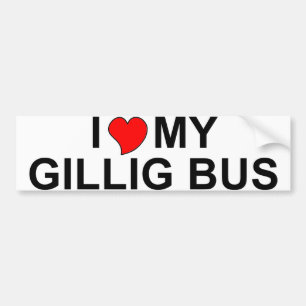 I Liebe mein Gillig Bus Autoaufkleber