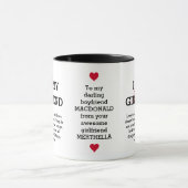 I LIEBE MEIN GIRLFRIEND Custom Christlich Tasse (Zentrum)