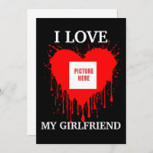 I LIEBE MEIN GIRLFRIEND CUSTOM VALENTINSTAG EINLADUNG (Vorne/Hinten)