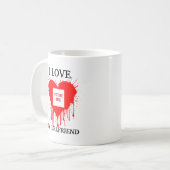 I LIEBE MEIN GIRLFRIEND CUSTOM VALENTINSTAG KAFFEETASSE (Vorderseite Links)