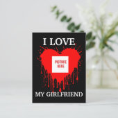 I LIEBE MEIN GIRLFRIEND CUSTOM VALENTINSTAG POSTKARTE (Stehend Vorderseite)
