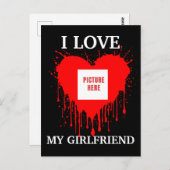 I LIEBE MEIN GIRLFRIEND CUSTOM VALENTINSTAG POSTKARTE (Vorne/Hinten)