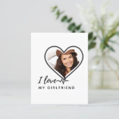I LIEBE MEIN GIRLFRIEND Foto Geschenk Personalisie (Stehend Vorderseite)