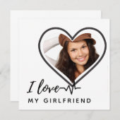 I LIEBE MEIN GIRLFRIEND Foto Geschenk Personalisie (Vorne/Hinten)