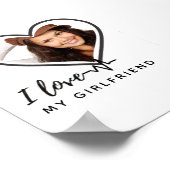 I LIEBE MEIN GIRLFRIEND Foto Geschenk Personalisie Poster (Ecke)