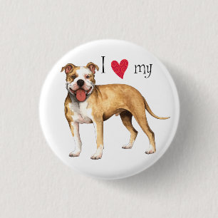 I Liebe mein Git Bull Terrier Button
