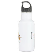 I Liebe mein Git Bull Terrier Edelstahlflasche (Rückseite)