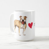 I Liebe mein Git Bull Terrier Kaffeetasse (Vorderseite Links)