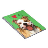 I Liebe mein Git Bull Terrier Notizblock (Rechte Seite)