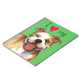 I Liebe mein Git Bull Terrier Notizblock (Linke Seite)