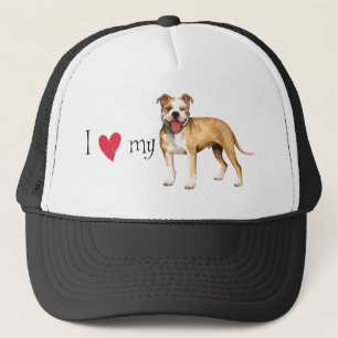 I Liebe mein Git Bull Terrier Truckerkappe