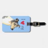 I Liebe mein glatter Collie Gepäckanhänger (Vorderseite horizontal)