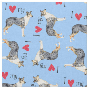 I Liebe mein glatter Collie Stoff