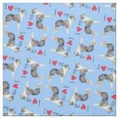I Liebe mein glatter Collie Stoff (Muster)