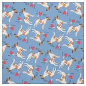 I Liebe mein glatter Fox-Terrier Stoff (Muster)