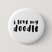 I Liebe mein Goldendoodle Knopf Button (Vorderseite)